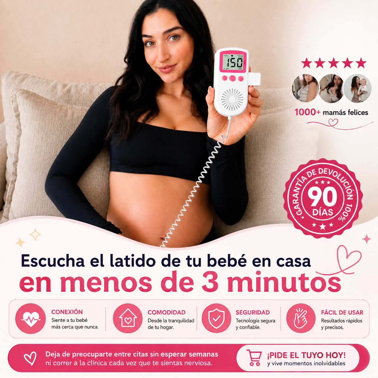 BabyLatido™ — Escucha el latido de tu bebé desde casa