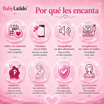 BabyLatido™ | Monitor Fetal sin Radiación para Escuchar el Latido de tu Bebé 👶🏻🩷